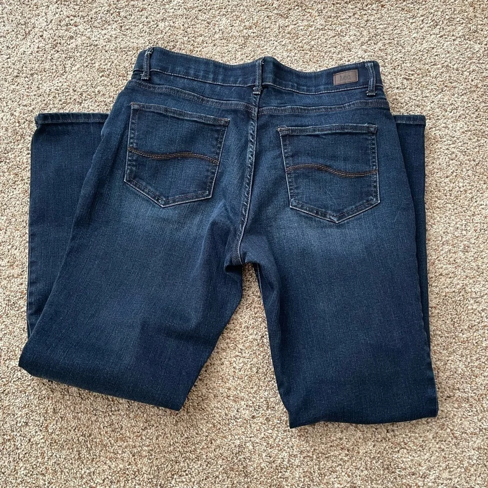 Lee Modern Series Total Freedom Straight Leg Blue Jeans Size 12 - Picture 11 of 11